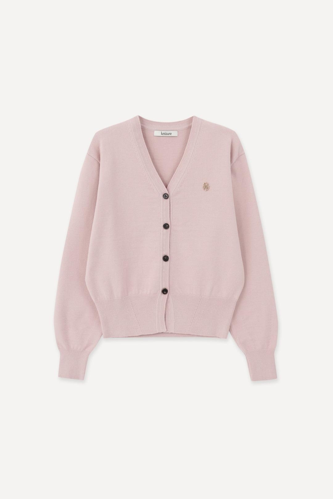 데일리 소프트 벨 슬리브 브이넥 가디건 _Indy Pink