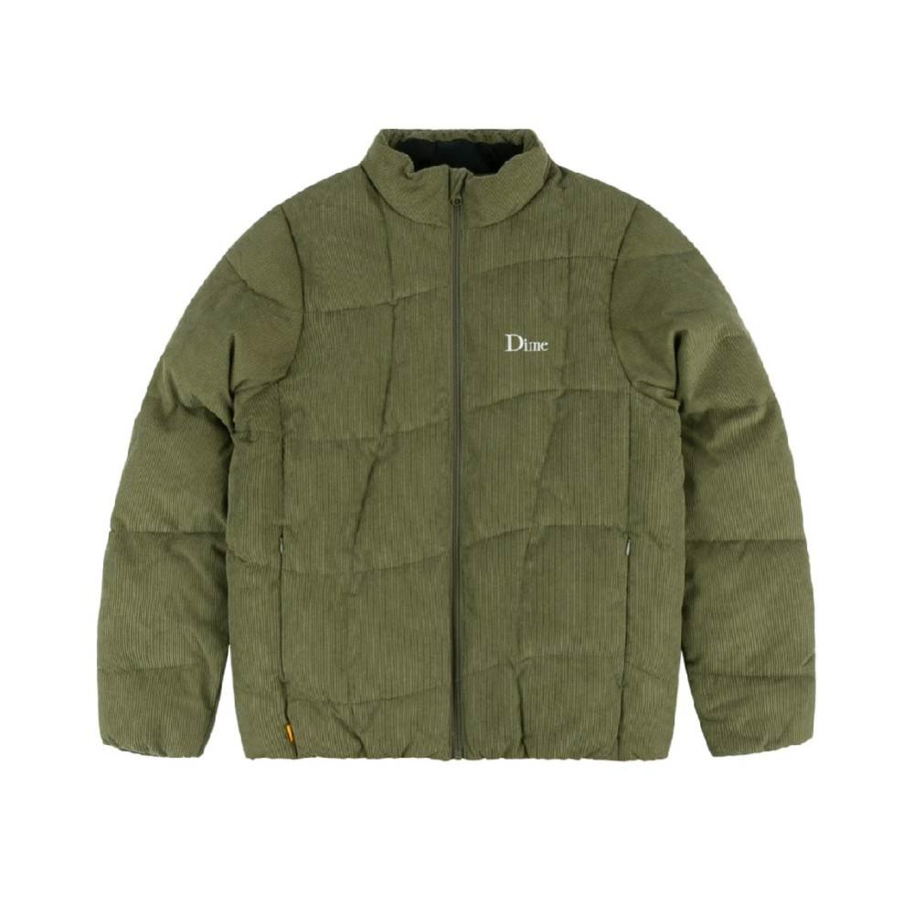 [DIME] 다임 코듀로이 웨이브 푸퍼 올리브 그린 숏패딩 패딩 숏패딩 로고 스트릿웨어