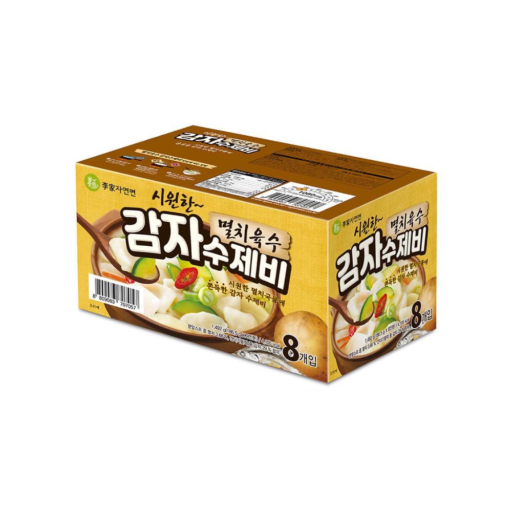 이가자연면 멸치육수 감자수제비 186.5g x 8