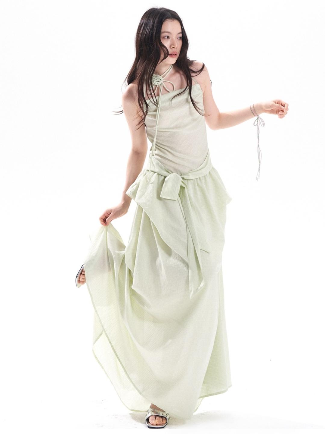 Summon Oak Flower Tie Dress
