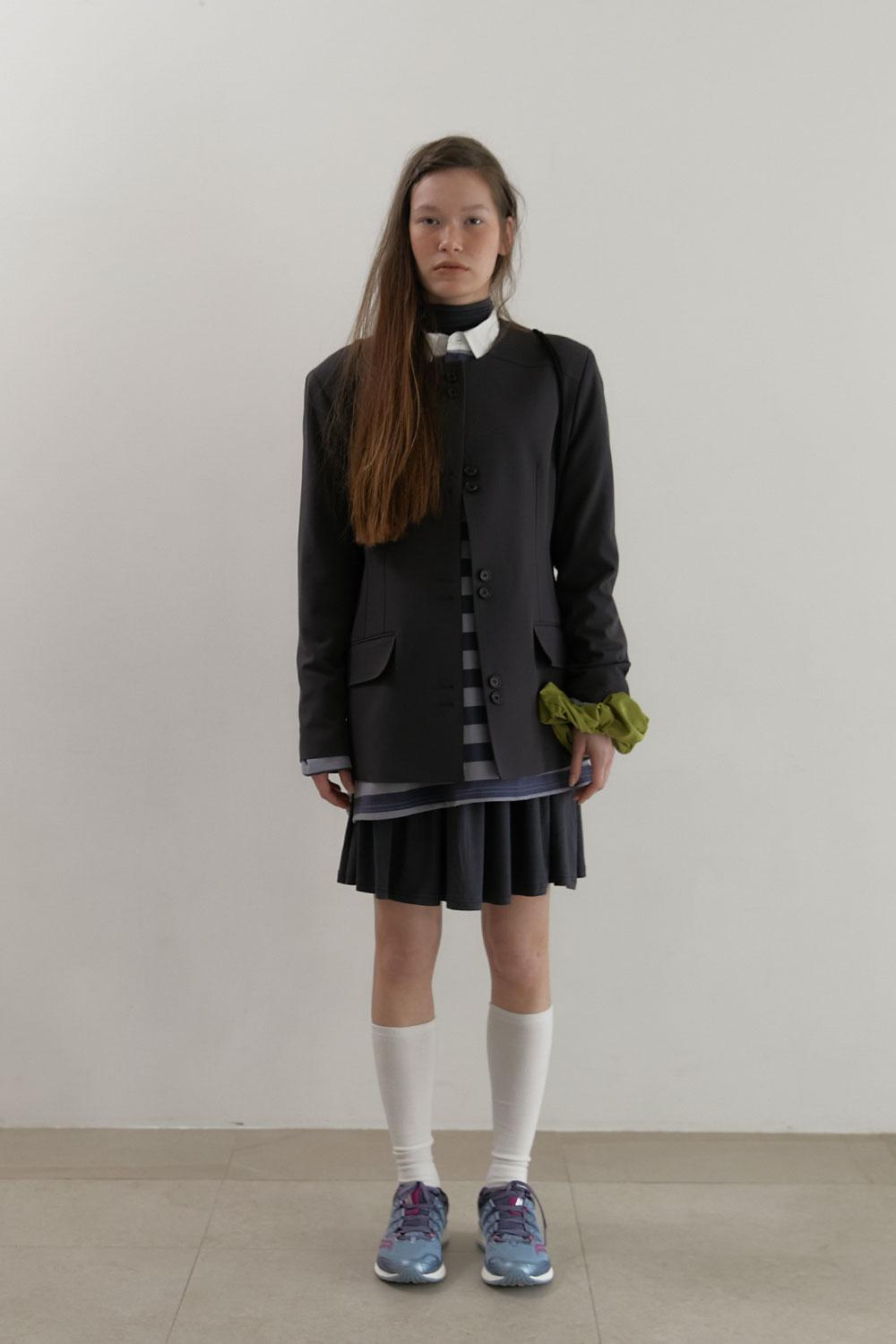 Classic two-button jacket_Charcoal