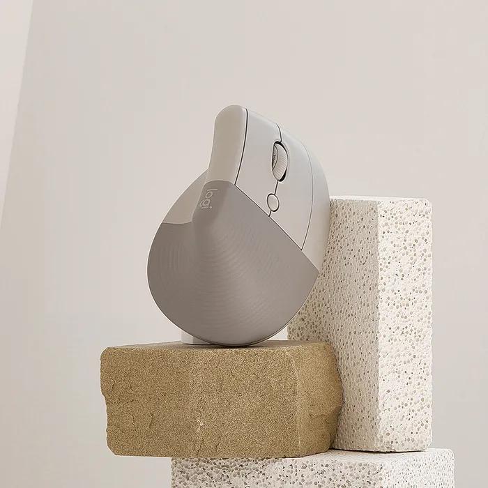 로지텍코리아 LIFT 웜그레이 버티컬 인체공학 무선 블루투스 마우스 Warm Gray