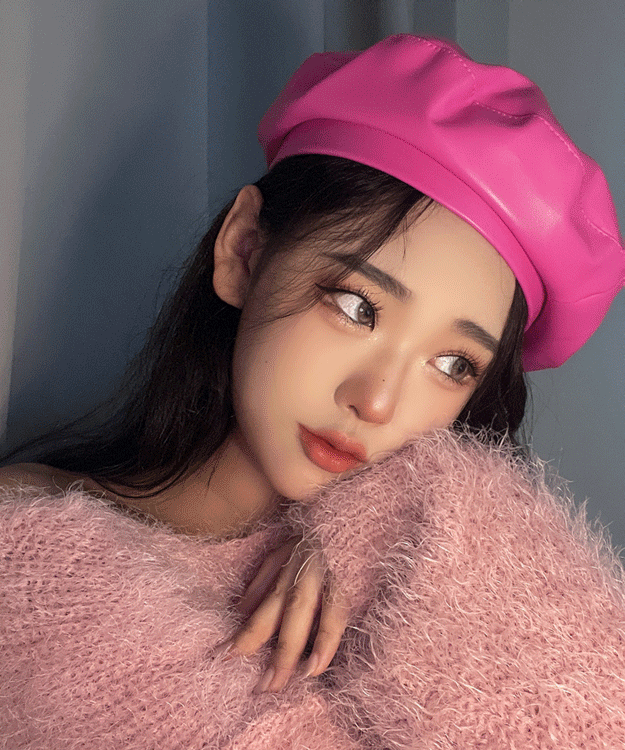 탄탄한모자핏 레더베레모