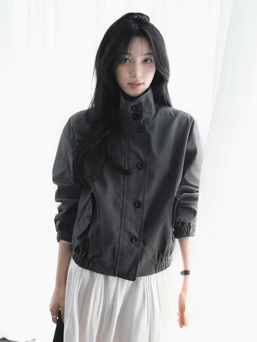 [오픈할인/무료배송] only. 아울 잔스트라이프 코튼블루종 (데일리야상) - 2 color