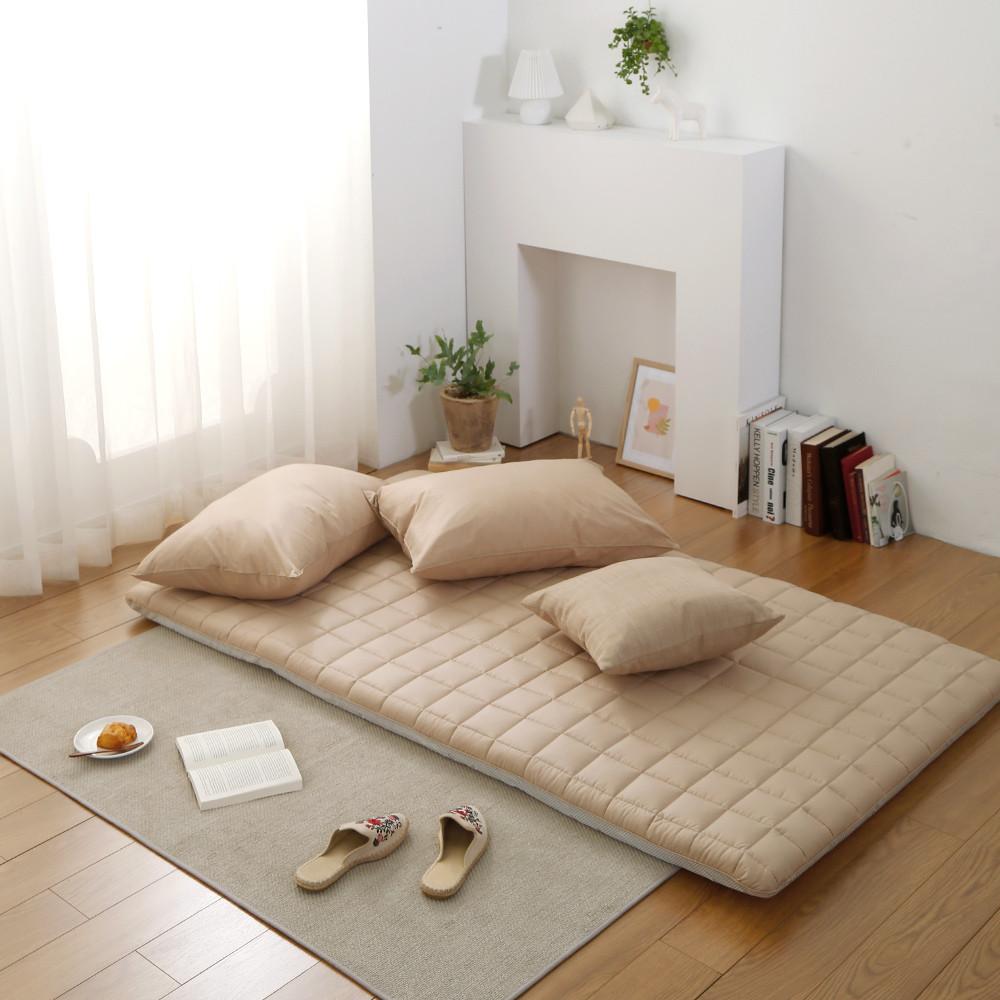 사계절 누빔 요커버 순면 방수 싱글 더블 퀸 요매트 요솜 바닥요 3단 방
