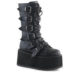 Damned-225 - Black Vegan Leather / 10