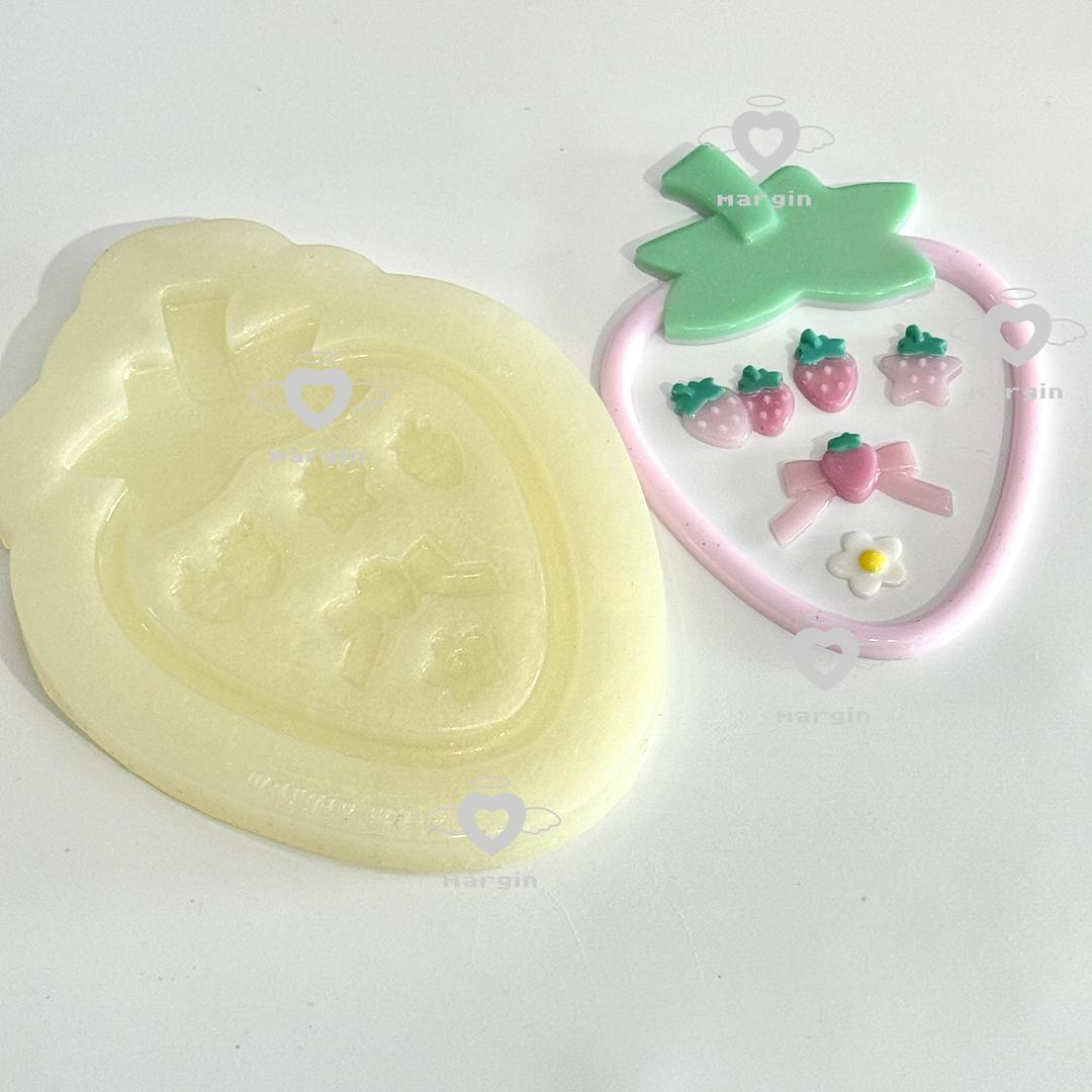 b088 bits mold strawberry toploader bits, 3d print, shiny