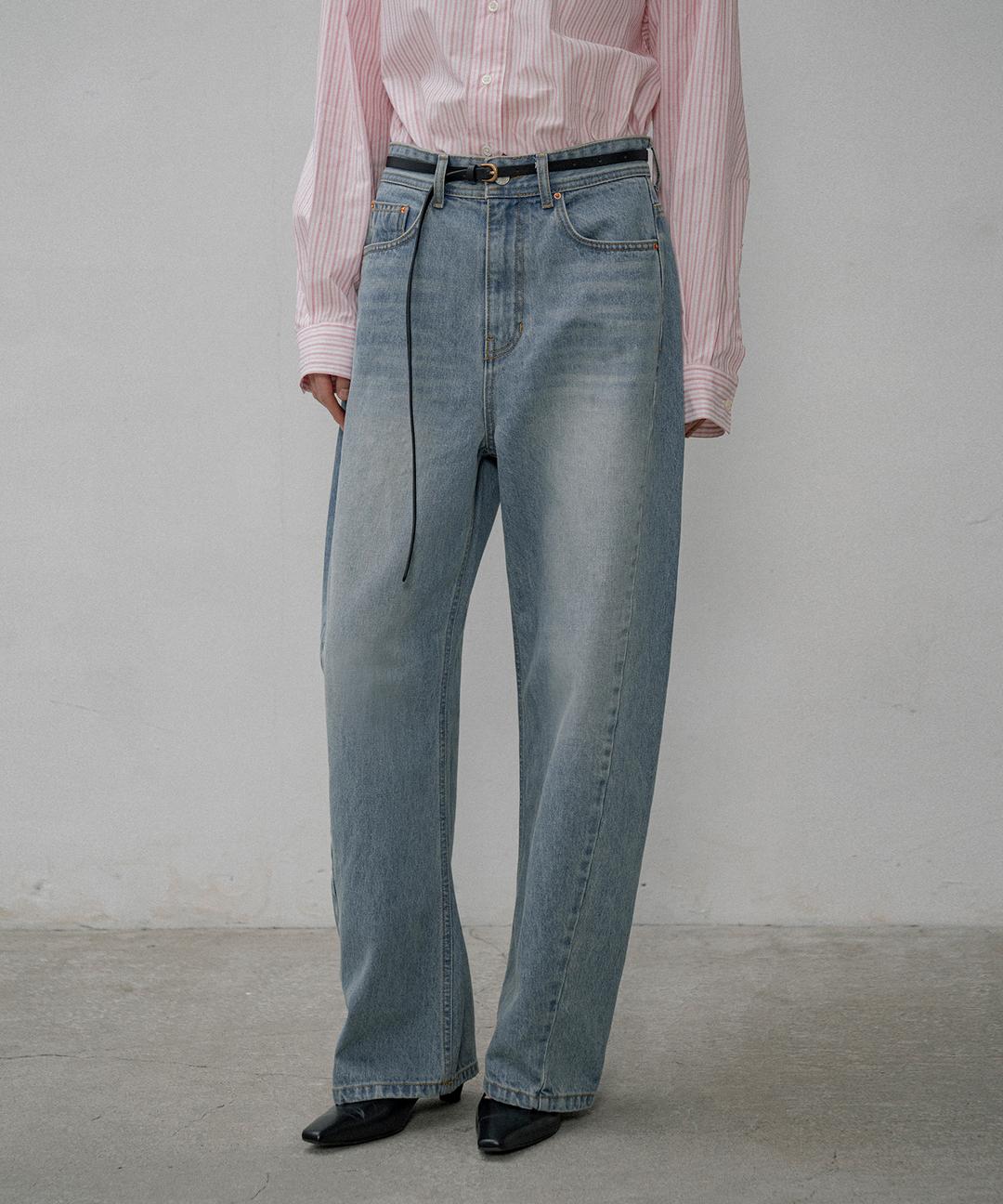 시야쥬 SIJN6087 아르코 커브드 데님_Light blue