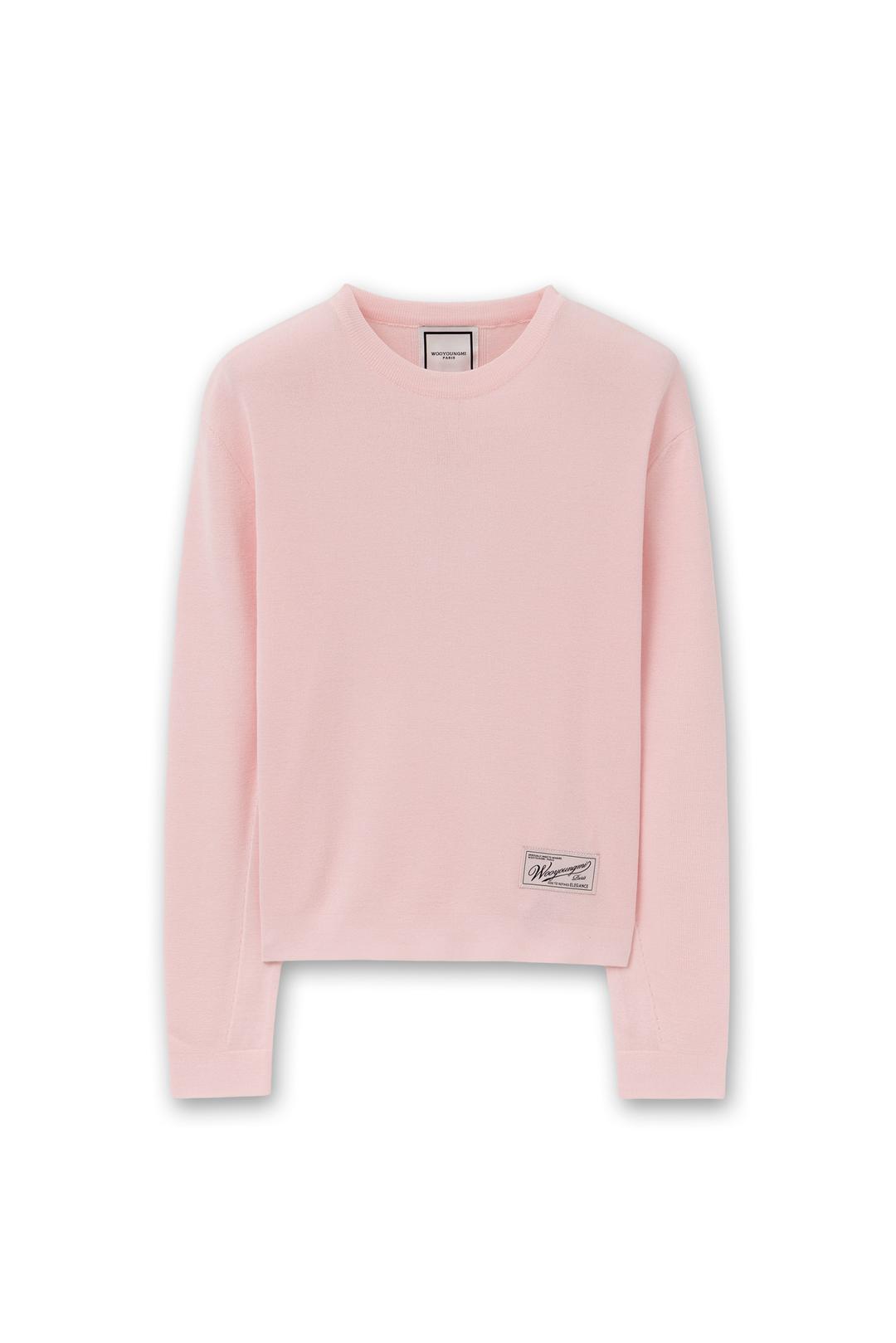 핑크 라운드넥 스웨터