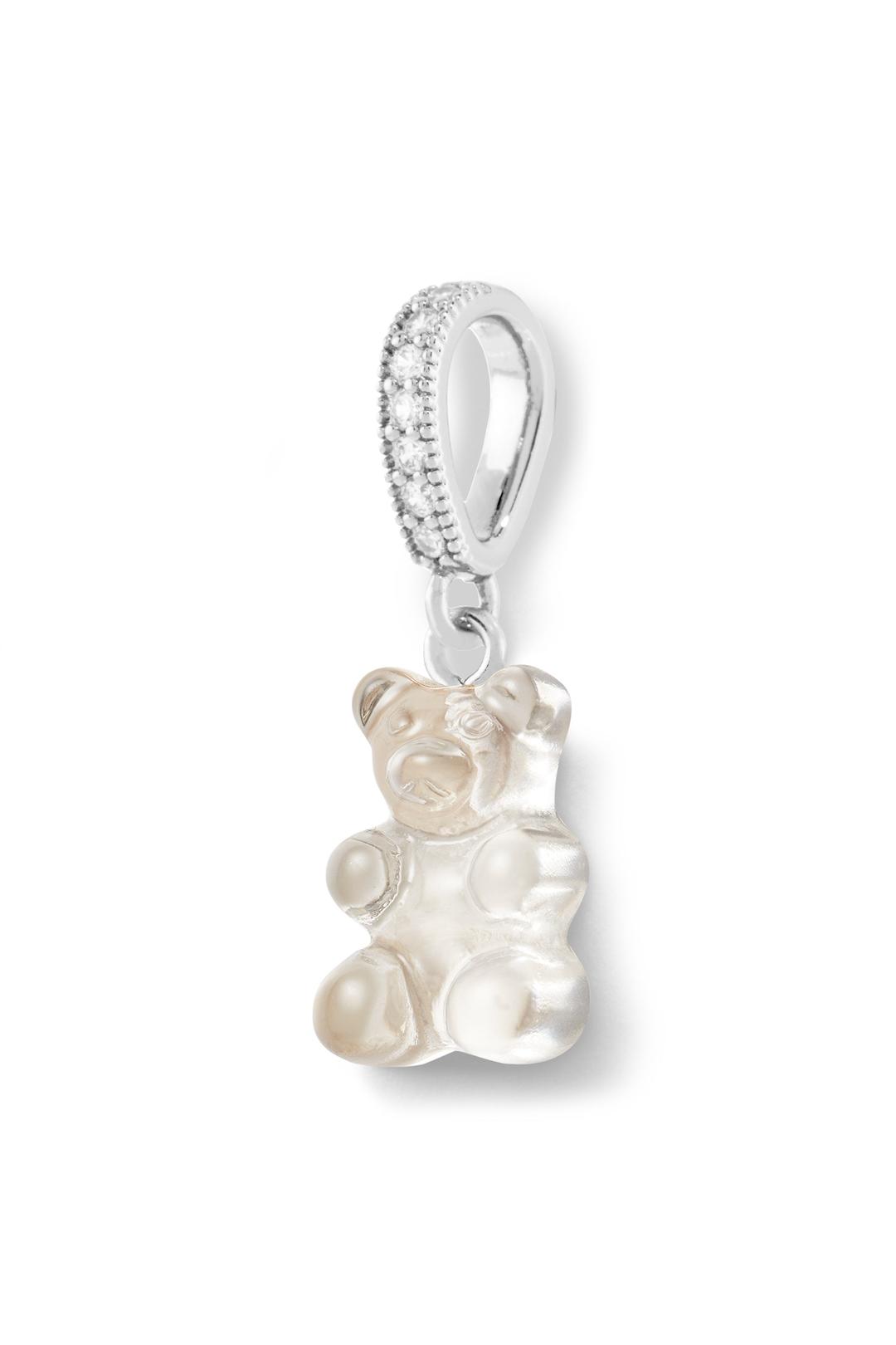 Nostalgia bear  - Pave connector - Silver plated - Iced