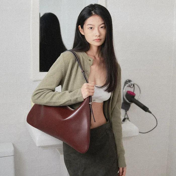 양가죽 숄더백 Moony_burgundy