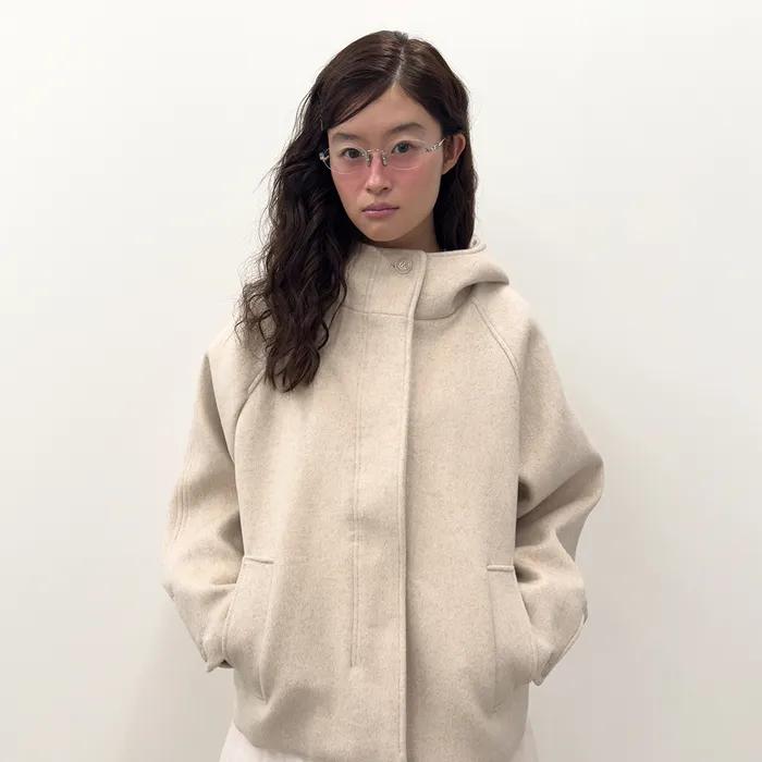 [2차] Hooded Half Coat [Oatmeal]