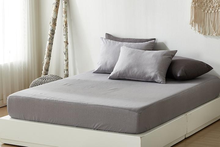 365깔끔한 솔리드 매트리스커버 그레이(S/SS/Q/K)