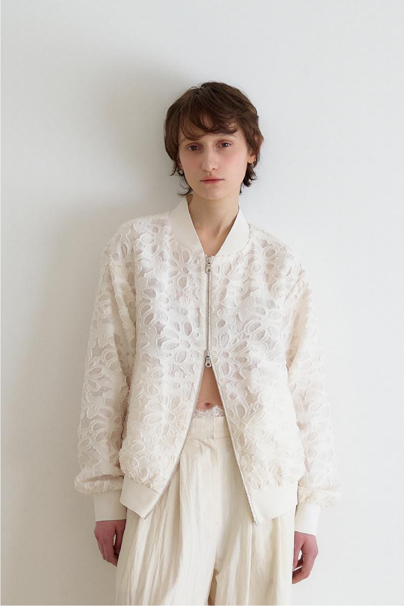 Celeste Jacquard Blouson _ Cream