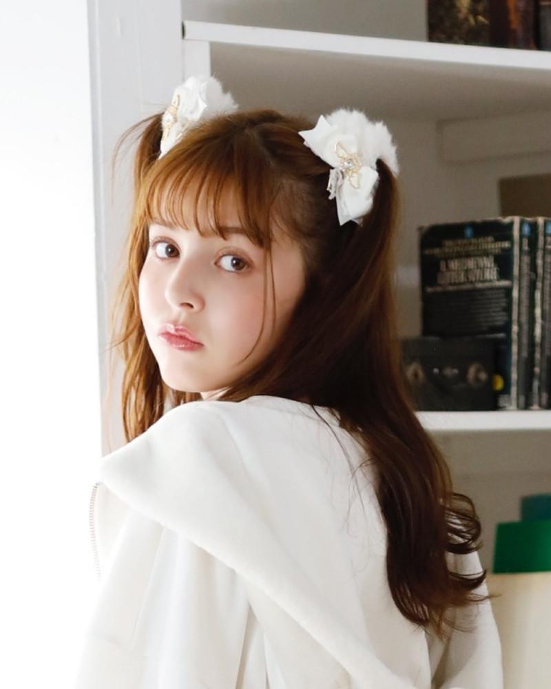 LIZ LISA 리즈리사 엔젤 하트 2개 SET 퍼 슈슈 머리끈 양산형 지뢰계