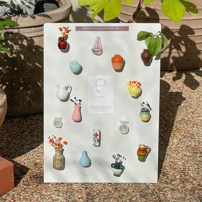 타이니팟 미니어처 화병 마그넷 꽃병 냉장고 자석15종