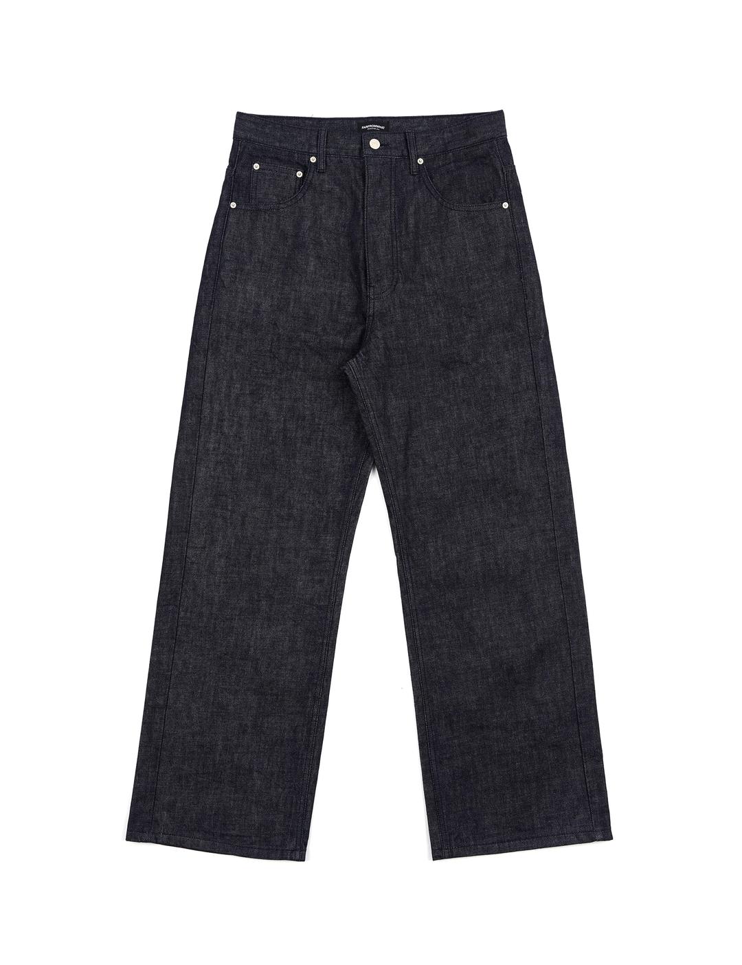 FAR RAW-TEXTURE DENIM (DARK INDIGO)