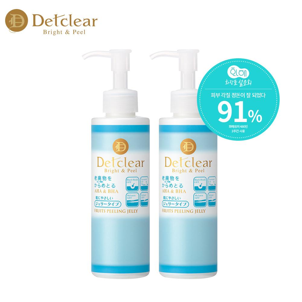 1+1 대용량 데트클리어 AHA필링젤리 무향 180ml 2개 각질제거 필링젤 (24.07)
