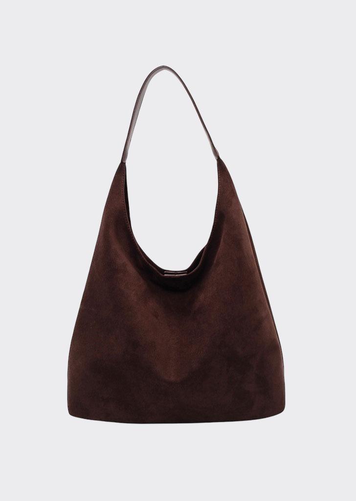 MOLTA SUEDE SHOULDER BAG - BROWN + pouch