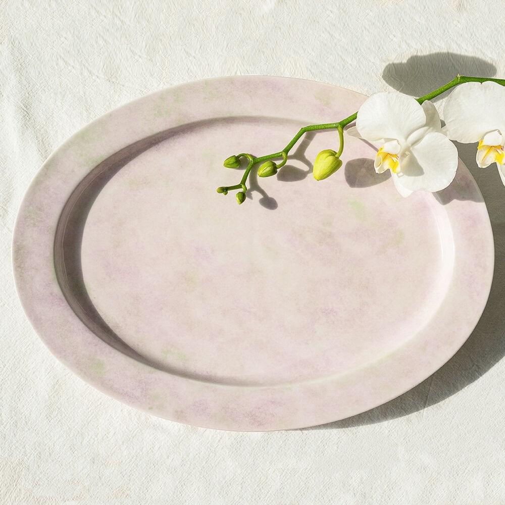 waterside 'pink' - oval dinner plate