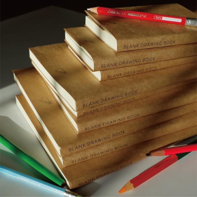 블랭크 드로잉북 (브라운) 도화지 크로키북 2500원 180도 펼쳐지는 노트 스케치북