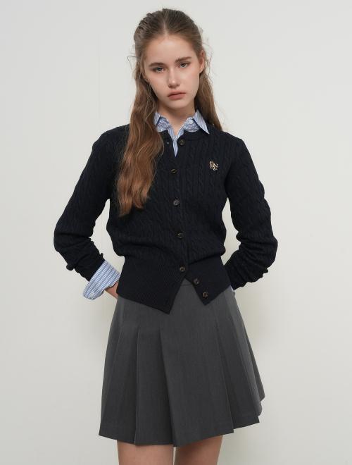 시그니처 슈퍼파인 울 케이블 가디건 [CLASSIC NAVY] / WBD3L04505