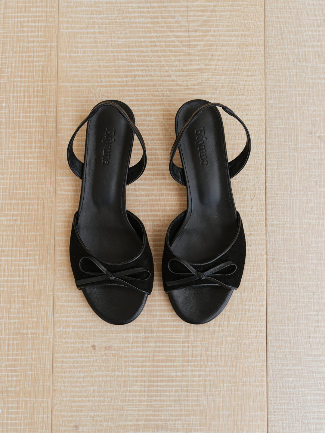 suede ribbon sandal - Edynne