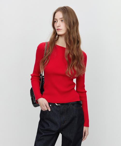 던스트 포 우먼(DUNST FOR WOMEN)  2-WAY SCOOP BACK KNIT TOP_UDSW5A203_RED - 사이즈 & 후기 | 무신사