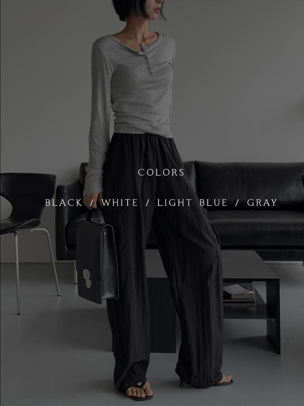 더모나드 [무배/당일출고/MADE]  소프트 골지 단추 긴팔티