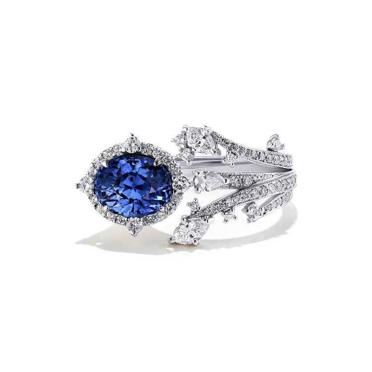 TULIP BLUE SAPPHIRE RING