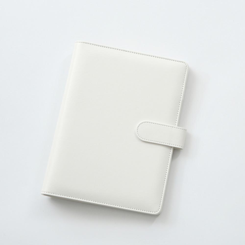 WOWSHOP 파스텔 마카롱 6공 다이어리 커버 바인더 A5 화이트