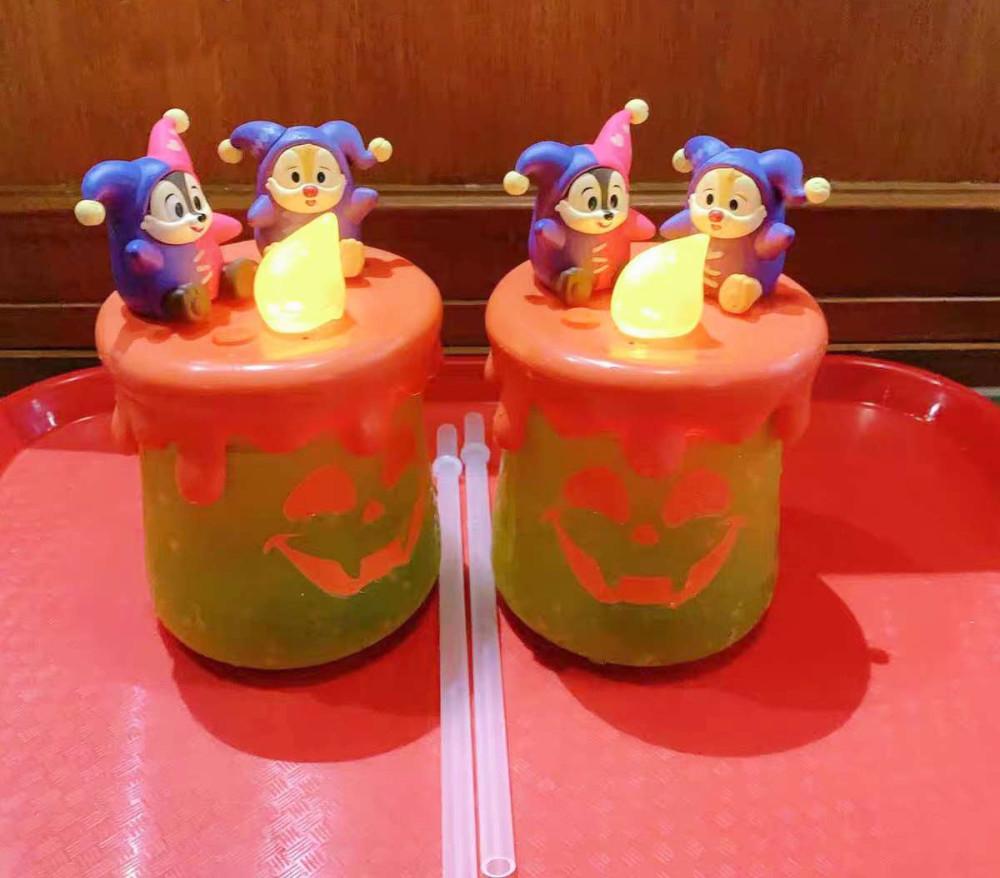 디즈니랜드 직구 할로윈 칩앤데일 캐릭터 빨대컵 불나오는 물병