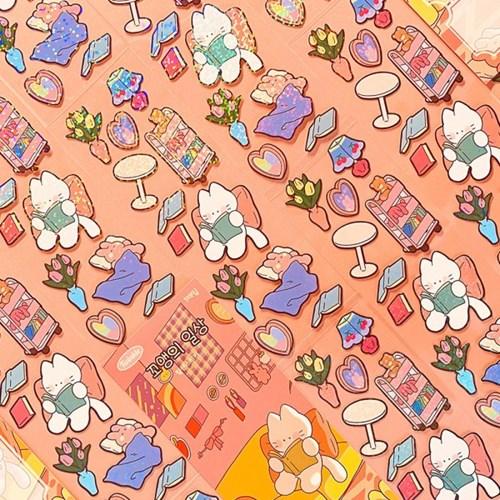 트윙클 꼬앵의 일상 칼선 스티커