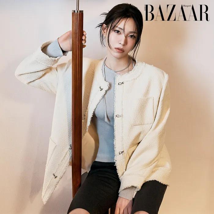 (사이즈추가)Trimmed Hook Midi Tweed Jacket VW5AJ230_2color