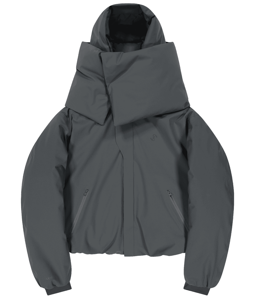[프리오더 30% OFF/11월 초 순차배송] Detachable Muffler Down Jacket / Charcoal