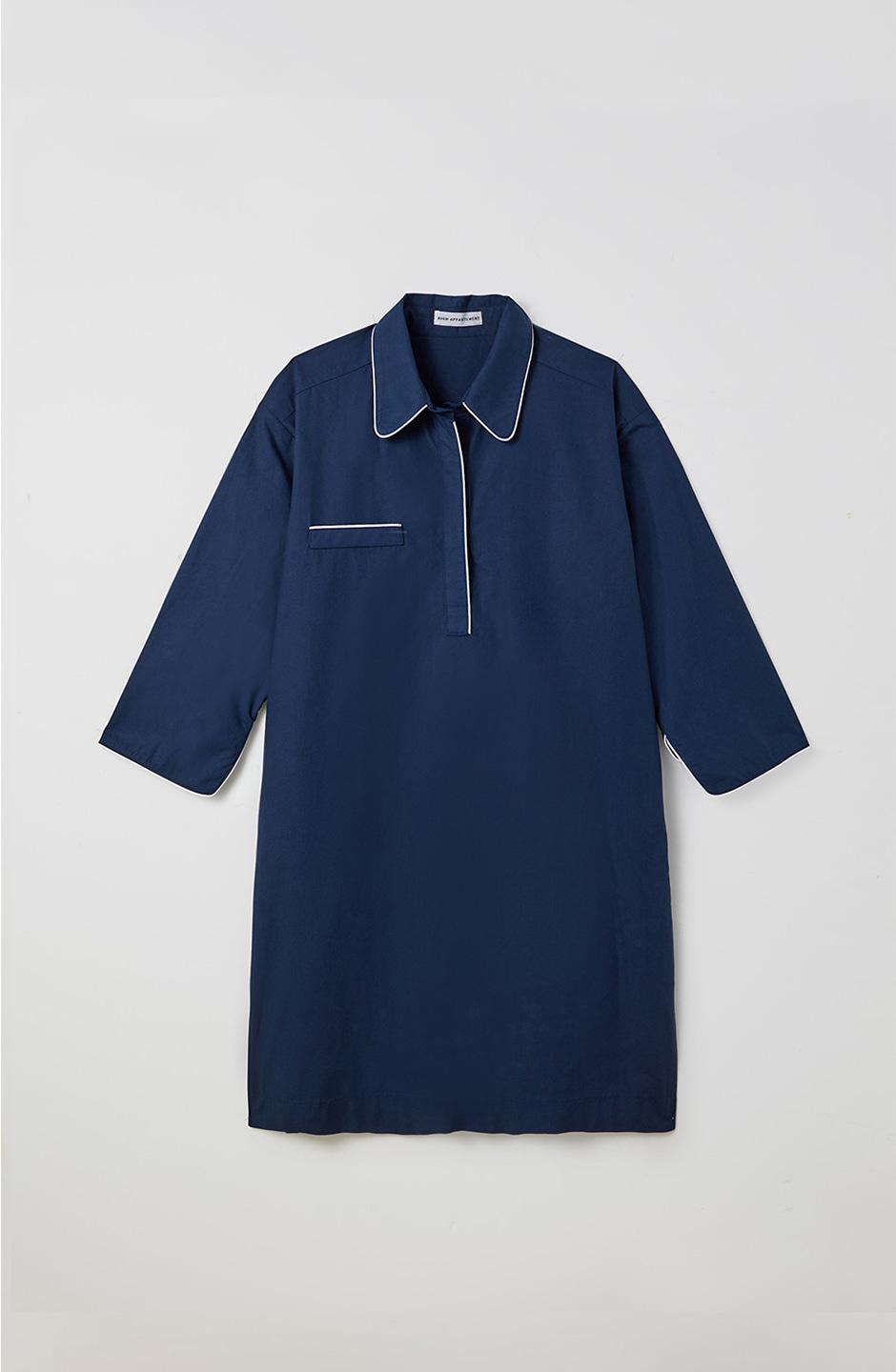 Cotton Poplin Dress Navy [송혜교 착용]