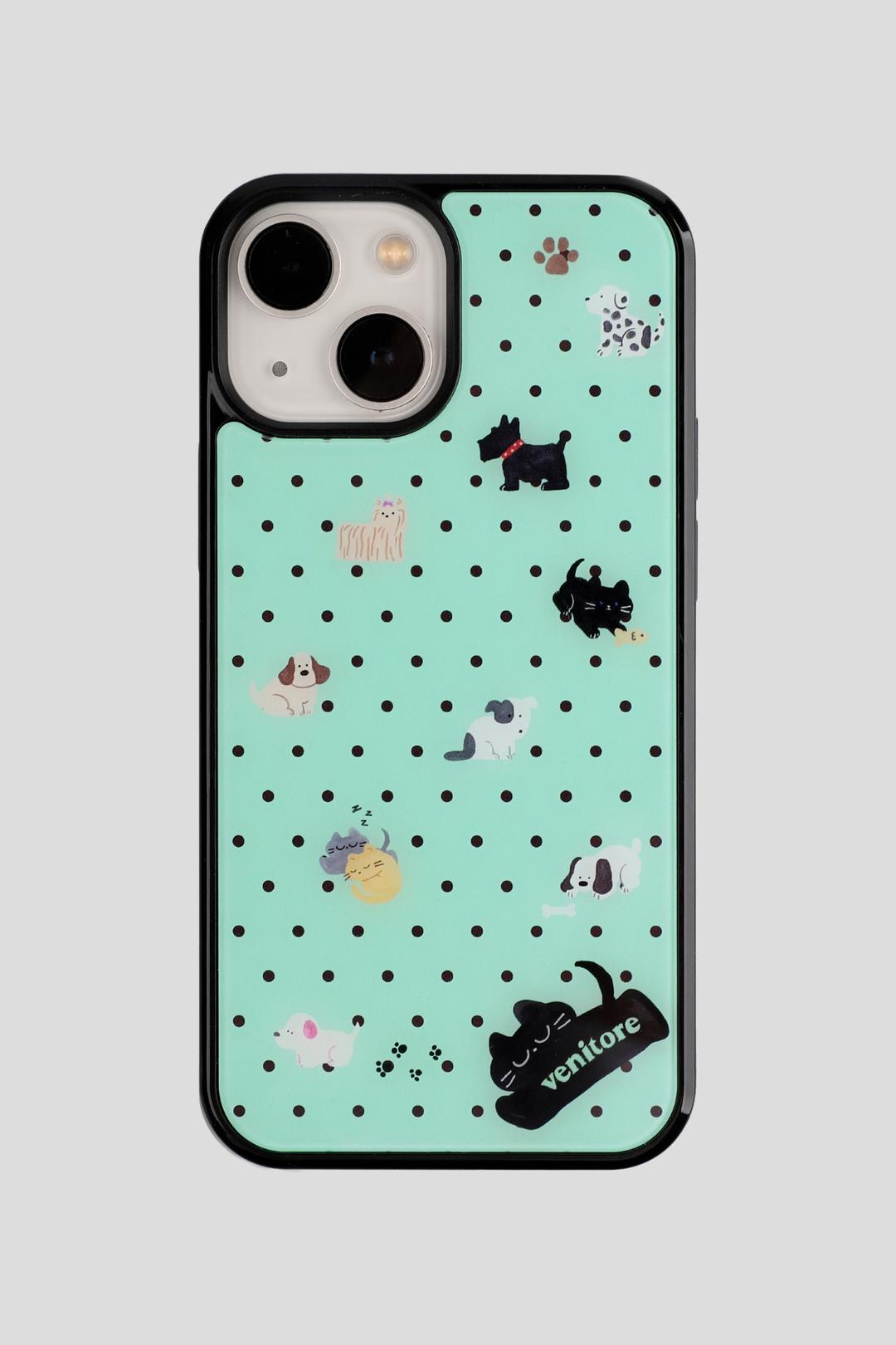 귀여운 친구들 케이스 • 유광 글라스 범퍼 • 민트 초코