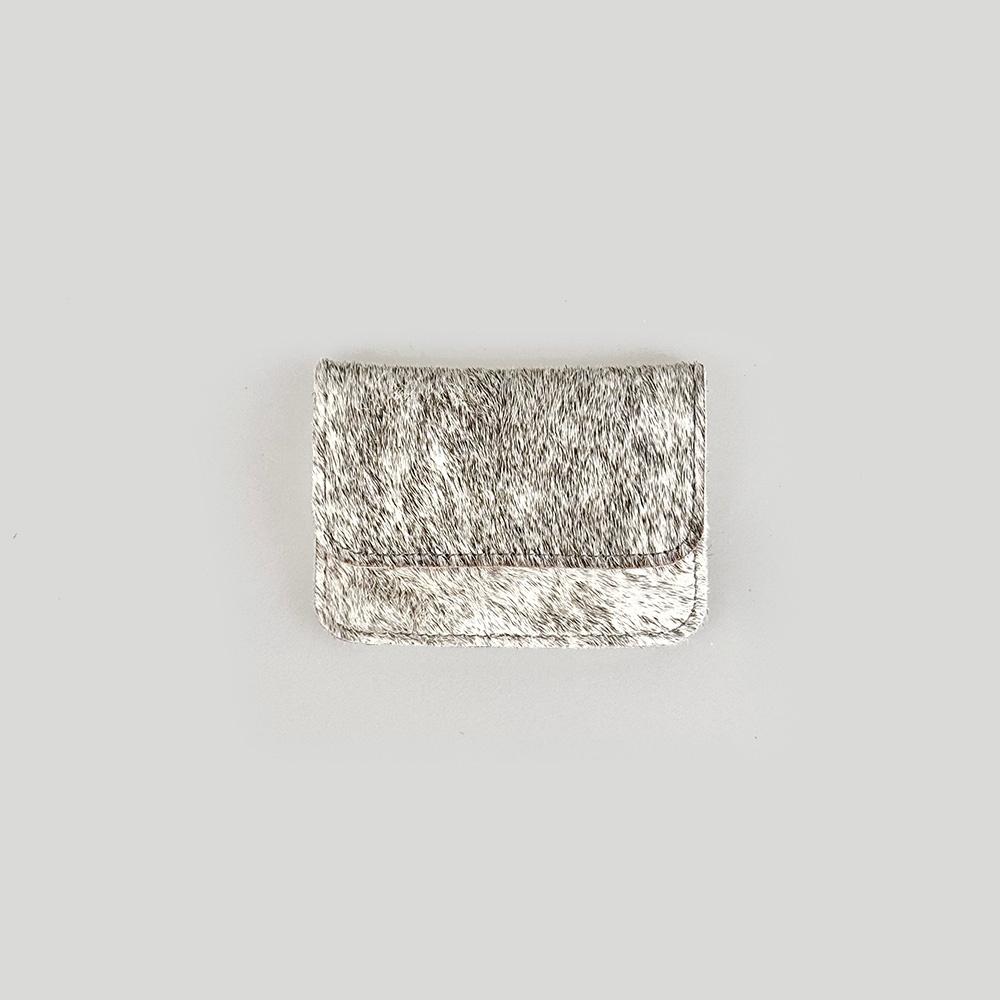 fur card wallet 송치 카드 지갑 - 실버
