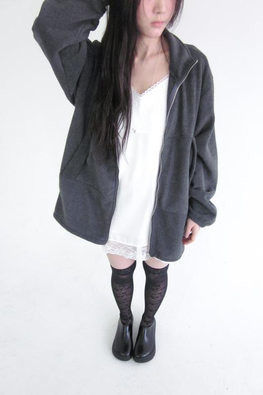 long fleece zip-up (2color)