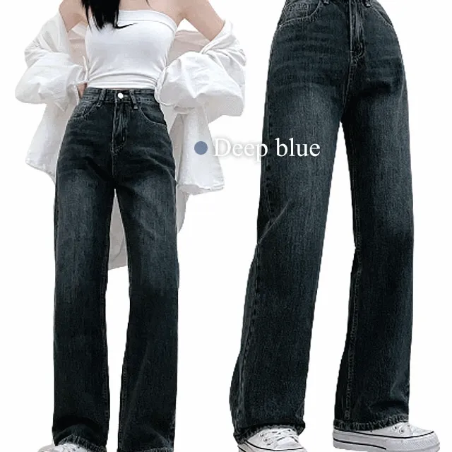 4계절[숏&롱/핏추천!]웨스트워싱데님세미와이드롱팬츠