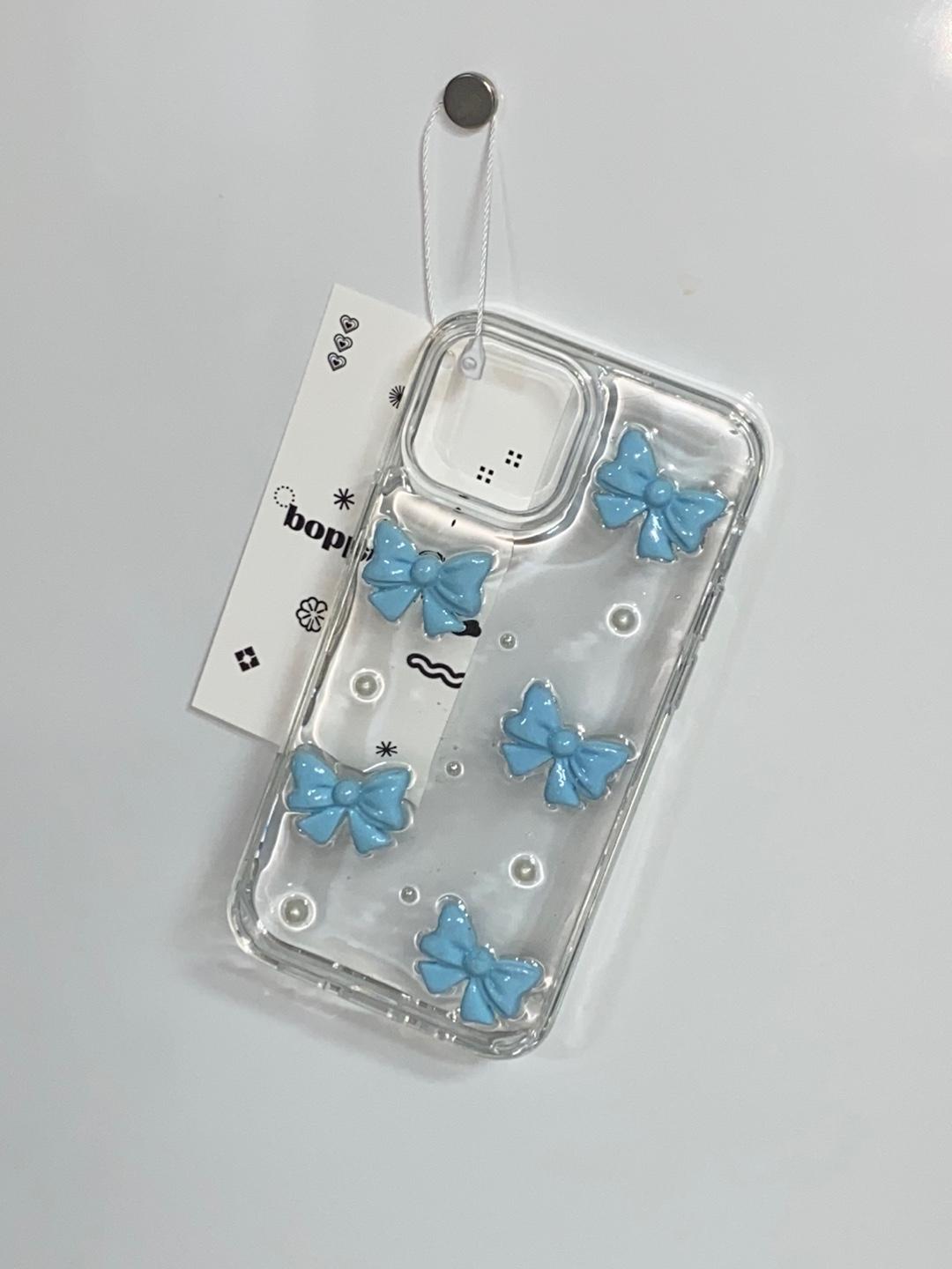 petit ribbon phonecase(​​baby blue)