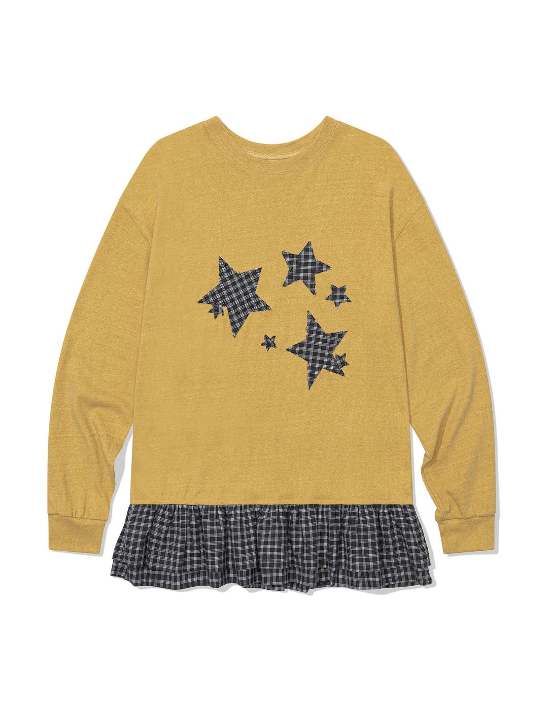 [EXCLUSIVE] STAR FRILL LONGSLEEVED T-SHIRT(MUSTARD)