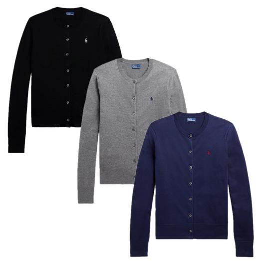 (새상품) 폴로랄프로렌 피마코튼 블렌드 여성가디건 (3color)