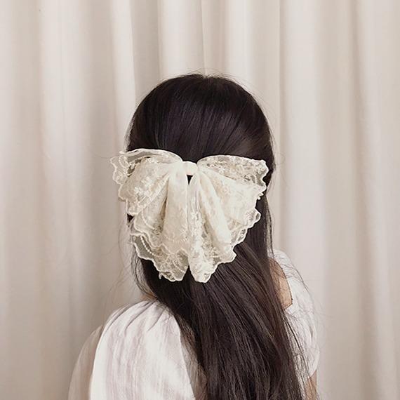 [무배]네메아 플라워레이스리본헤어핀