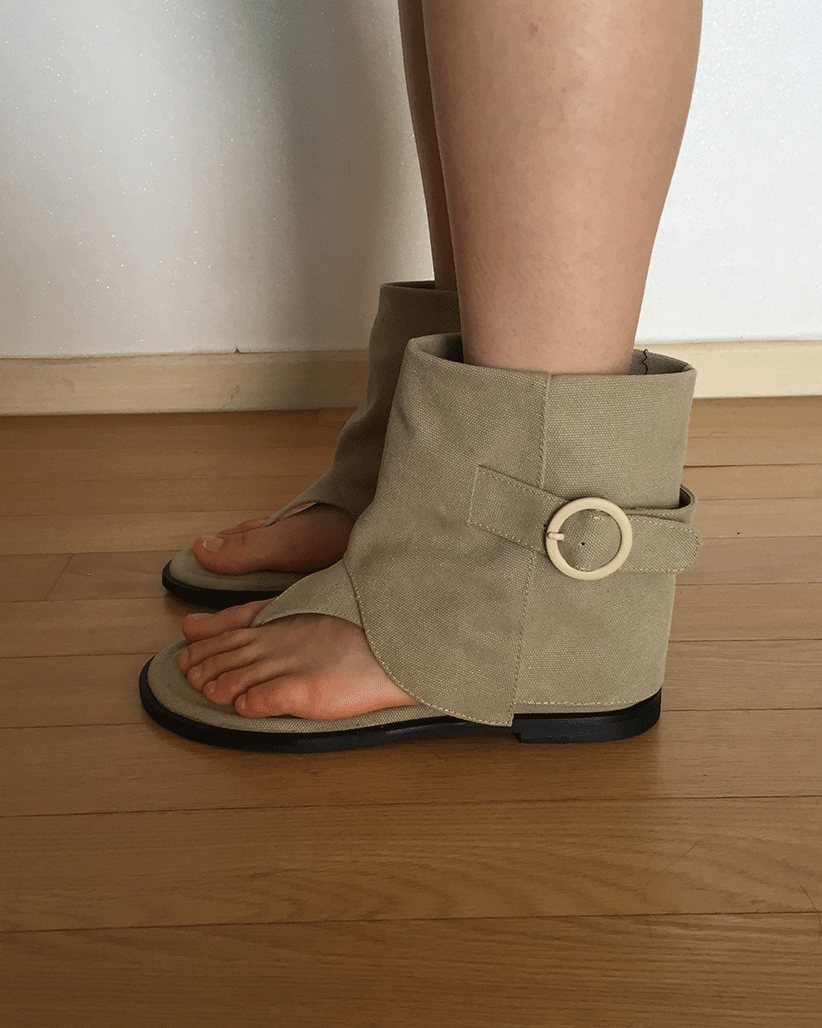 보헤미안서울 ECLIPSE LINEN FLIP FLOP BOOTS - 위시버킷