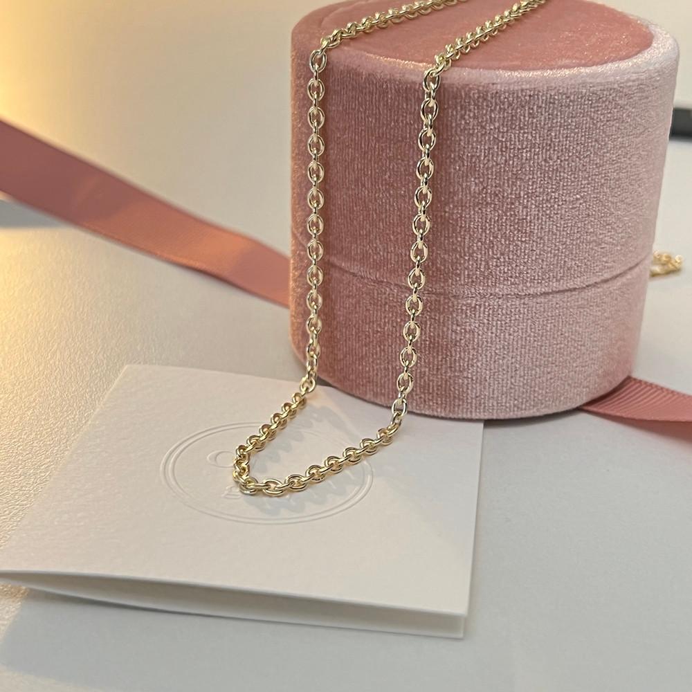 14k 18k 고방체인 2.0 존재감있는 굵직한 볼륨 레이어드 목걸이