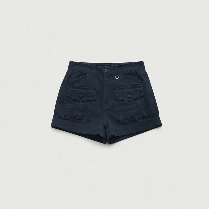 Taren Cotton Shorts_Navy
