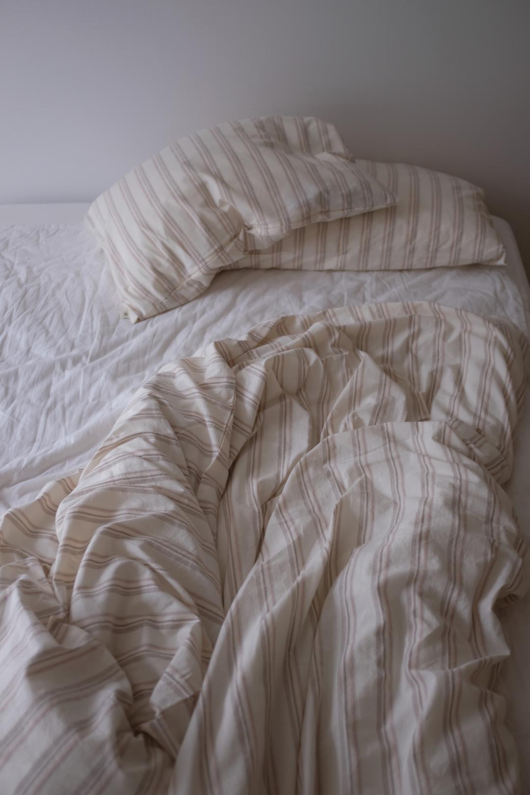 Vintage stripe bedding