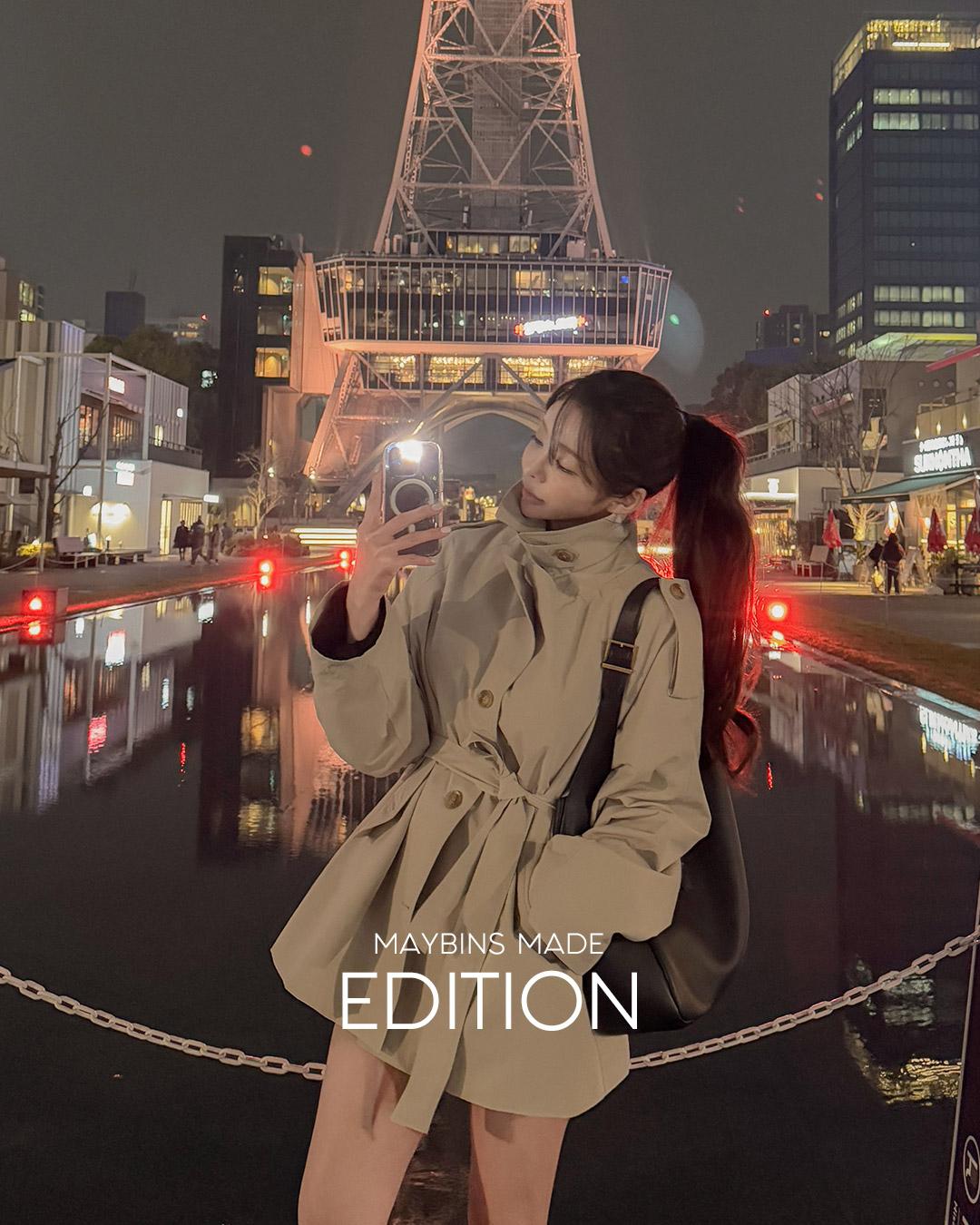 메이빈스 [봄아우터🌷/MADE]멜튼 하프 트렌치 코트(+NEW컬러)(자체제작 제작상품 코트 트렌치코트 하프코트 아우터 봄 봄코트 간절기코트 하프트렌치)