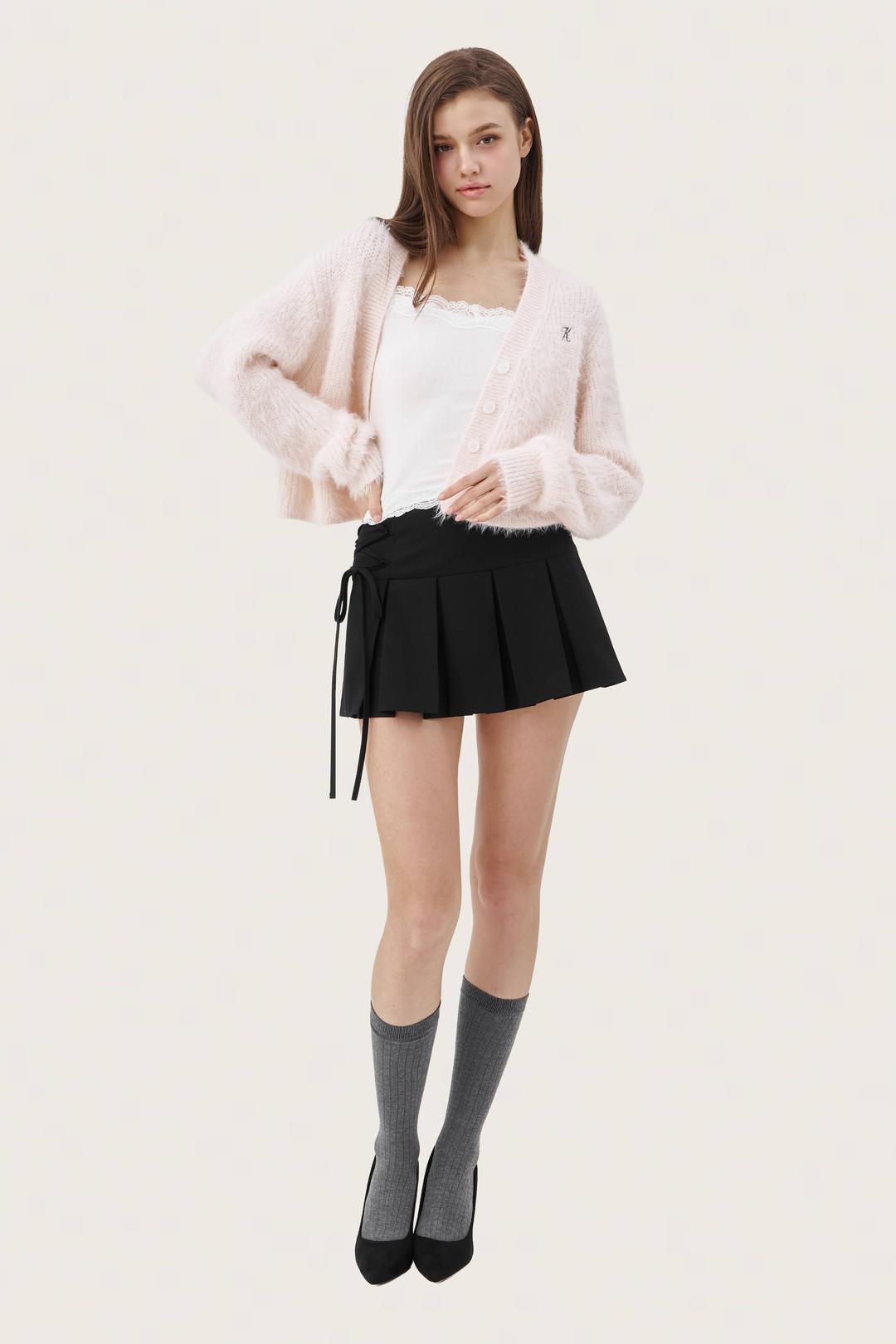Classic sugarplum hairy cardigan, Pink